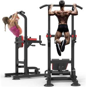 Équipement de fitness multifonctionnel pour la maison, barre de traction réglable, station de dips, machine d'entraînement de la force musculaire abdominale - Product Image 2