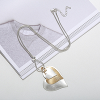 TongLing unisexe plaqué or Long pull collier élégant pièce de déclaration pour les amoureux de la mère et les cadeaux