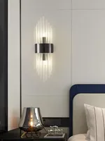 Applique murale en verre de luxe pour salon, chambre à coucher, hôtel, chevet, couloir, design moderne, dropshipping, source lumineuse G9
