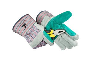 Guantes de Trabajo Industriales de Cuero Vacuno de Doble Palma, Protección para las Manos, Resistentes al Calor, Precio al por Mayor - Product Image 3
