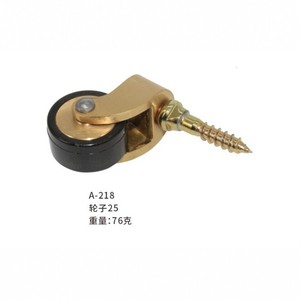 Roulettes de meubles en laiton Hongxinfa A-218, roulettes pivotantes dorées, silencieuses, polies, petites, universelles pour meubles - Product Image 4