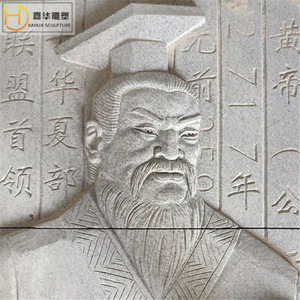 Jiahua Sculpture <b>Stone</b> Relief Chinese Style <b>Landscape</b> Wall Art For Campus Square Decoration - Product Image 5