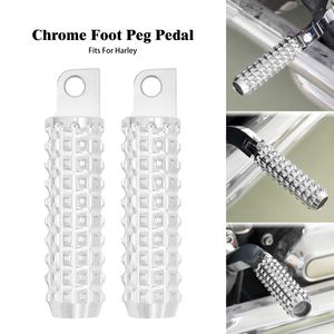 Reposapiés de clavijas CNC para motocicleta, color negro/cromado, para <span class=keywords><strong>Harley</strong></span> Sportster 883 <span class=keywords><strong>1200</strong></span> XL XR VRSC Softail Dyna Touring Electra Glide FLHX - Product Image 6