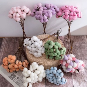 Ramo de Flores Secas, Flores Artificiales de Algodón de Colores, Decoración Navideña para el Hogar, Accesorios para Bodas, Fotografía al Aire Libre - Product Image 2