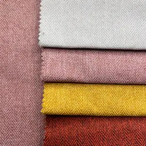 Contoh gratis Linen kain tekstil rumah sofa tampilan Linen murah untuk rumah mewah