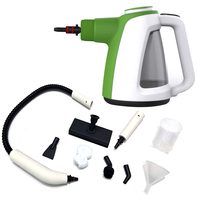 Nettoyeur Vapeur Instantané Portable 9 Pièces - Prise EU - Valve de Sécurité Intégrée - Finition Blanche Élégante - Esthétique Vert Nordique