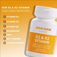 Capsules de Vitamine D3 + K2 Végétaliennes de Haute Qualité OEM/ODM – Complément de Santé pour l'Humeur, Sûr pour les Adultes Non Enceintes et les Nouveaux-nés
