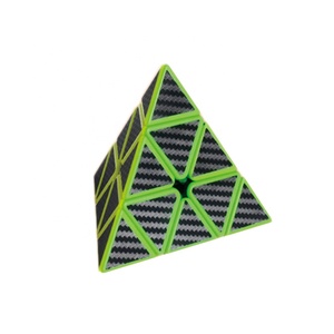 Chuyên Nghiệp Rắn Màu Kim Tự Tháp Ma Thuật Cube Thấp Moq Nhựa Não Trò Chơi Tốc Độ Cube Đồ Chơi - Product Image 5