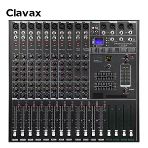 Clavax MR-9312 MR 9312 console de mixage audio professionnelle Console lecteur DJ alimentation fantôme indépendante 8 canaux USB dent bleue