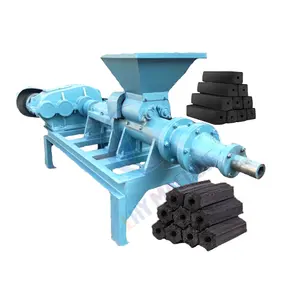 Algeria Trade Wood Sawdust Equipment Coal Biomass Charcoal Briquette Extruder Make Machine From Rice Husk