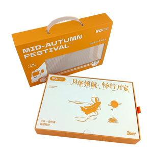 Cao cấp tùy chỉnh cầm tay ngăn kéo phong cách Hộp quà tặng sang trọng mang nhãn hiệu giấy bao bì giải pháp với cửa sổ PVC trong suốt - Product Image 2