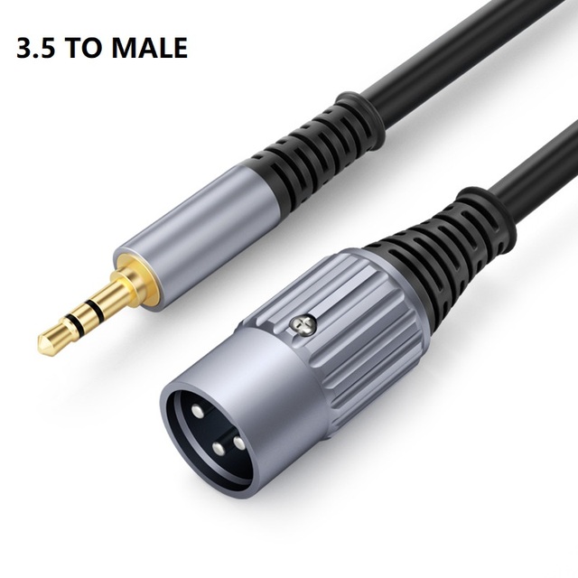 XLR 3P Male/Female to 3.5mm TRS (Balanced Audio) Male Cable, 3.5mm to XLR 3 PIN Male/ Female Audio Cable
