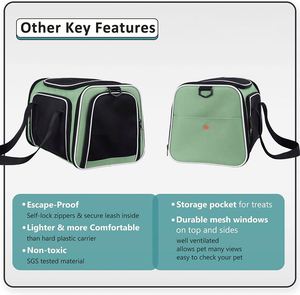 Easy Vet Visit Pet Carrier for Medium Cats and Small Dogs. Safe, Comfortable and Convenient. Airline Approved, <b>Top</b> <b>Loading</b> and C - Product Image 2