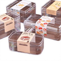 Boîte en plastique PET recyclable de qualité alimentaire pour pâtisserie, emballage transparent pour gâteau mousse