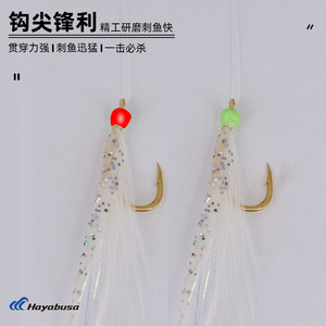 Hayabusa anzuelo de cuerda de piel de pez simulado Haya <span class=keywords><strong>Busa</strong></span> SS473 barco de mar anzuelo de cuerda de pesca Shi Hang - Product Image 4