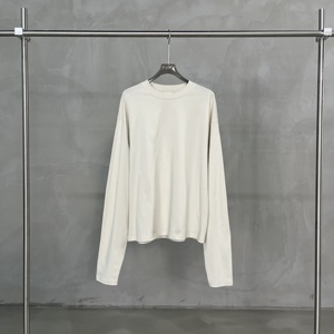 T-shirt surdimensionné à manches longues 100 % coton personnalisé, avec impression et broderie sur mesure en petites séries pour hommes. - Product Image 3