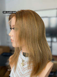 100% cheveux slaves droits courts luxe médical cheveux humains HD 13*5 Patchwork avant de lacet perruques livraison gratuite - Product Image 5