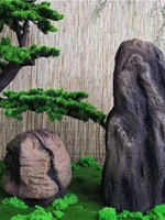 Fausse pierre d'aménagement paysager en plastique de fibre de verre, décoration artificielle de jardin de roche, grande pierre de rocaille extérieure pour l'extérieur d'hôtel