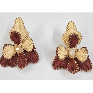 Pendientes de Borla con Flores Grandes Multicolores de Moda Romántica Francesa, Pendientes de Flores Tridimensionales para Mujer - Product Image 5