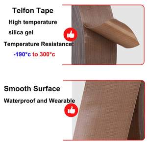 Ruban en tissu Tefloon ruban PTFE ruban adhésif en fibre de verre enduit de PTFE pour <span class=keywords><strong>machine</strong></span> à sceller <span class=keywords><strong>sous</strong></span> <span class=keywords><strong>vide</strong></span> compatible avec FoodSaver - Product Image 4