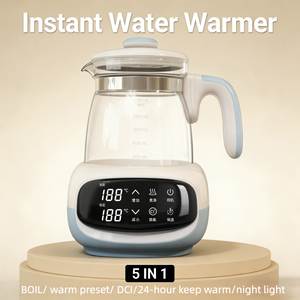 Calentador de Biberones Multifuncional de Vidrio, Hervidor Eléctrico con Control Preciso de Temperatura, Capacidad de 1200 ml, Libre de BPA para Bebés - Product Image 2