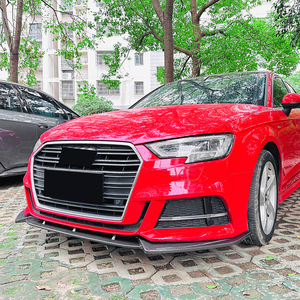 Amp Z Front Bumper Lip Splitter Carbon Fiber Texture Matte Finish For Audi A3 S3 8V 2017 2020 S Line - Product Image 3