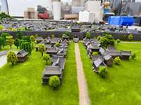 Réplique de bâtiment historique imprimée en 3D en plastique de haute qualité, modèle de paysage miniature, exposition d'œuvres d'art anciennes à grande échelle