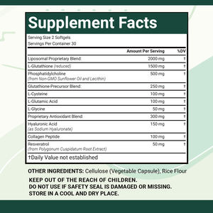 Mijn Fabriek Private Label Liposomal Glu-Tathion Capsules Met Hele Voedingsmiddelen 500Mg Antioxidant Voor Immuun-, Lever-En Huidondersteuning - Product Image 6