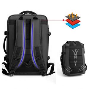 Hot Sale Scalable <b>Large</b> Capacity <b>Rucksack</b> Extensible Outdoor Sport Travel Business Waterproof Men Backpack - Product Image 5