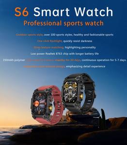 2025 ультратонкие умные часы с сенсорным экраном S6, спортивный фитнес-трекер для сна, сердечного ритма, модный IOS, Android, силикагель - Product Image 4