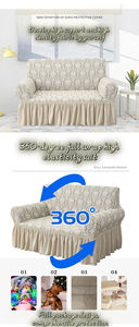 Vendita calda moderna con motivo a fiori freschi Jacquard elastico 3211 perfetta vestibilità sezionale tessuto antigraffio per gatti/cani - Product Image 6