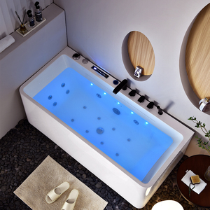 Sinh Thái Thân Thiện Bồn Tắm Nhà Sản Xuất Vòng Freestanding Phòng Tắm Bồn Tắm Whirlpool Jeted Dưới Nước Massage Bồn Tắm Bán - Product Image 6