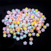 Manik-manik Akrilik & Plastik Bunga Plum 12mm, Manik-manik Lepas untuk DIY, Warna-warni Transparan, Pembuatan Perhiasan, Merek DS, Buatan Cina