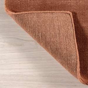 Alfombra Decorativa Minimalista Contemporánea para Sala de Estar y Dormitorio, Mezcla de Lana de Alta y Baja Densidad, Tejida a Mano, Moderna y Texturizada para el Hogar, Color Bronceado - Product Image 4