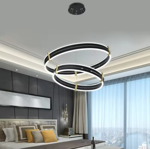 Zèle Éclairage moderne simple suspendu or verre lu globes pendentif éclairage nickel à cognac - Product Image 3