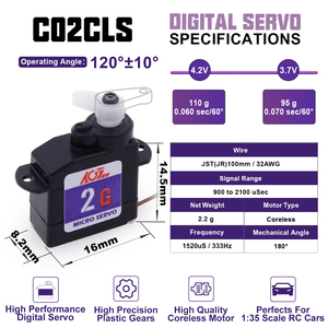 New AGFRC Factory Price 2.2g 120 Degree Plastic Gear 0.11KG 4.2V Coreless Digital <b>Mini</b> RC Aircraft <b>Robot</b> - Product Image 6