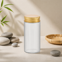 Bouteilles en verre hermétiques de 4 oz pour herbes et assaisonnements, contenants de stockage en verre pour épices avec couvercle en aluminium, vente en gros pour la cuisine