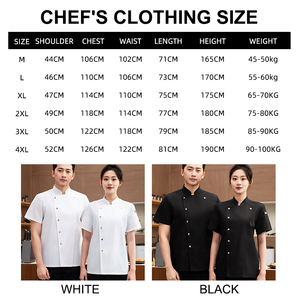 Moda Catering Ropa DE TRABAJO Venta al por mayor Trabajo de cocina Uniforme Diseño Hotel Cocina Chef Camisa - Product Image 6