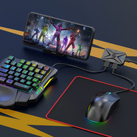Clavier de jeu 2 en 1 à une main M1 Pro + Converter Gaming Set K13 RGB Colorful Backlight Keyboard and Mouse Combo Kit
