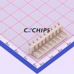 X9396WR-09-46SN Wire-to-Board Pin Header Bent Lead Through Hole,P=3.96mm Connector 1x9P 3.96mm Right Angle Insert VH - Product Image 1