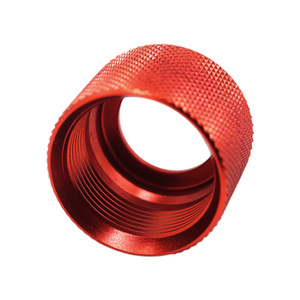 Chính xác CNC biến màu Đỏ Anodized ren chèn-Tùy chỉnh Knurled Kim Loại buộc núm - Product Image 5
