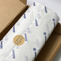 Papier fin blanc 17g personnalisé avec propre logo imprimé, qui peut être utilisé pour l'emballage de vêtements et de fleurs