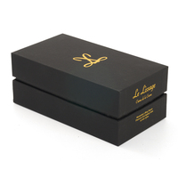 Boîtes rigides en carton noir avec logo personnalisé pour parfum Oud, recyclables