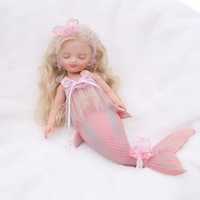 Juguete de silicona sólida de alta calidad con forma de sirena, muñeca realista de simulación, juguete sensorial de descompresión de tacto suave, venta al por mayor