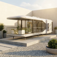 Maison-capsule spatiale de luxe personnalisable avec isolation acoustique et design d'intérieur moderne pour hôtel, complexe hôtelier et villa de vacances
