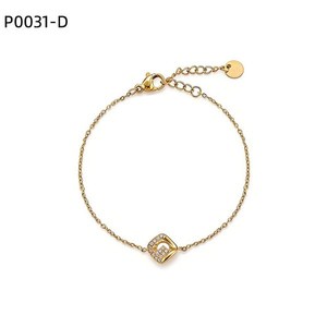 Amy Amy <b>Silver</b> Chain <b>Bracelet</b> With Zirconia Lock Pendant For Women Minimalist Everyday Wear Jewelry P0031 - Product Image 2