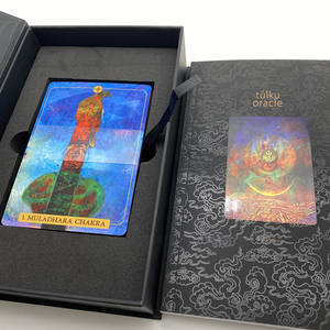 Cartes Oracle personnalisées pour & Guide <span class=keywords><strong>de</strong></span> <span class=keywords><strong>Lenormand</strong></span> - Conception holographique durable et écologique, finition dorée, boîte d'emballage personnalisée - Product Image 3