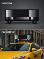 Écran publicitaire numérique LED P5 couleur pleine pour toit de taxi extérieur en gros