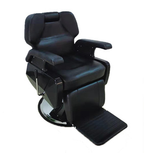 Fauteuil de barbier robuste conçu pour durer dans les salons très fréquentés, avec repose-pieds pour un confort accru pour vos clients - Product Image 1