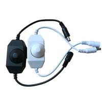 Variateur de luminosité LED, réglage de la luminosité, DC12-24V, interface 5,5*2,1 mm, bande lumineuse monocouleur, bande lumineuse COB SMD, rotatif, 144W